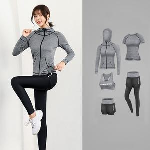 여성 요가복 운동복 헬스복 5종세트 필라테스복 브라탑 후드집업