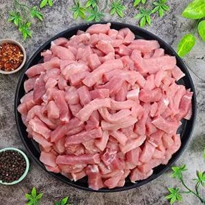 [프레쉬푸드]국내산 냉장 돼지고기 등심 탕수육용 1cm 두께 기둥모양 2kg