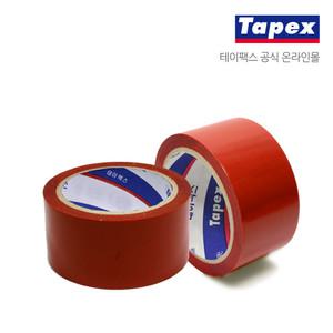 [테이팩스] OPP테이프 빨강 50mm x 50M 1박스(50개) 빨간 적색 박스테이프