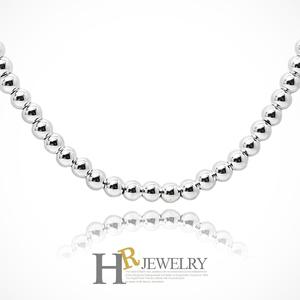 실버92.5/은목걸이/세련_예쁜(HR)실버 욜로 5mm 볼 목걸이(NO.41764)