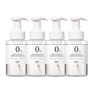 해피바스 제로퍼센트 저자극 버블 핸드워시 500ml 4개