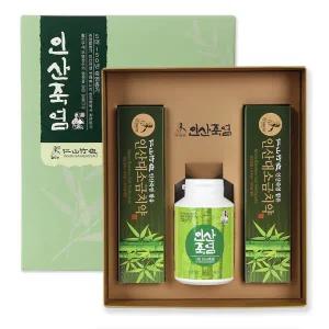인산죽염 1회 죽염 치약 선물세트 (분말 300g 치약 2개)