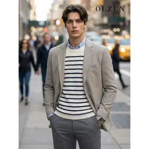 [하프클럽/올젠]스트레치 스탠다드 자켓 (ZOC3KG1311)