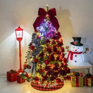 크리스마스 트리 나무 장식 풀세트 풍성한 와인리스몬타나 180cm  단면) 성탄절 PVC 대형 소품 용품 데코