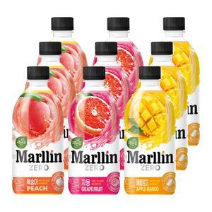 [음료센타]더말린제로 500ml 망고+자몽+복숭아 혼합 9입