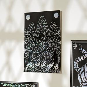 [민화샵] 스크래치페이퍼 자개 우리나라 전통 미술 초등 만들기 공예 한국기념품 나전칠기