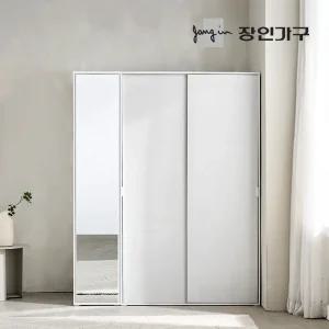 장인가구 코라 1600 슬라이딩 옷장 세트 1200 옷장 (행거형)+400 거울장