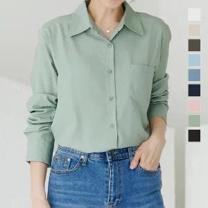 [하프클럽/데드라]TBD4068_DC 링클프리포켓카라셔츠 (~88size)