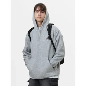 [하프클럽/]후드티 커플  플리스 후드 티셔츠 그레이(AD-HD2)