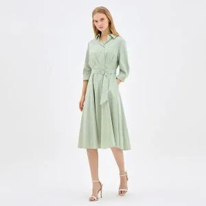 [하프클럽/S쏠레지아]에스쏠레지아 플레어 카라 원피스 SON8WOP020