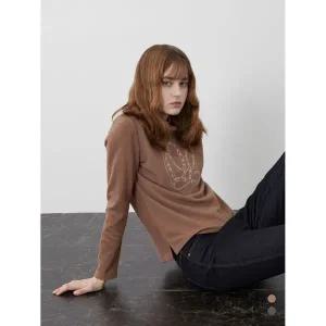 갤러리아 올리비아로렌 니트레이스넥 로고 티셔츠 VOCAL3W9141