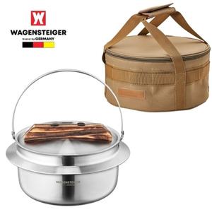 인덕션겸용 스텐 캠핑 가마솥 20cm 5-6인용 (전용가방포함) 솥밥 냄비 가정용가마솥