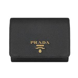 삼각 로고 3단 반지갑/블랙/1MH176 2E3A F0002