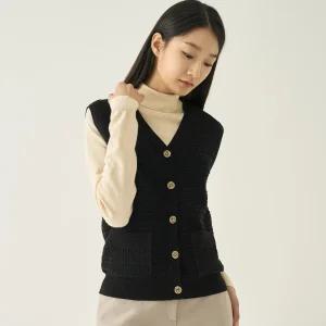 [지센] (2컬러) 가디건형 베스트 LFKTNA17