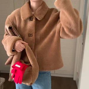 [？？하객룩#7차리오더#가방세트]로비 카라 퍼 숏자켓