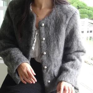 [코코블랑] [코코메이드]커들 헤어리 누빔 울자켓