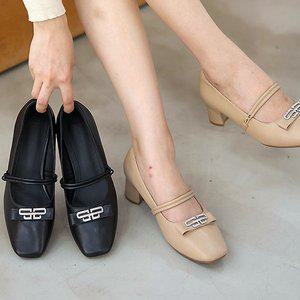 [더힐]슈즈 메리제인 통굽 여성여자 구두 펌프스 힐 정장화 5.5cm sms-818