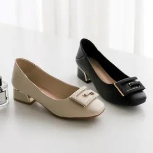 [제이시]제이시 발편한 소가죽 4cm 여자 통굽 정장구두 K201