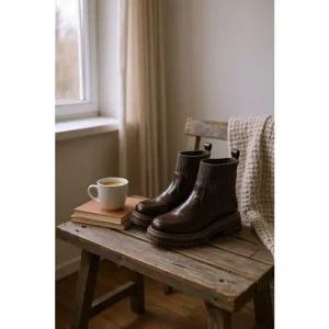 [갤러리아] 고세 데일리 여성 와일드 니트스판 워커창 앵클부츠 OZA4F052 브라운 4.5cm