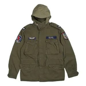 POLO RALPHLAUREN 폴로 랄프로렌 M65 COMBAT LINED JACKET (710722923003) (멀티패치 밀리터리 야상)