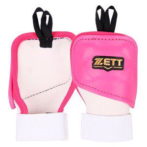 [제이큐]ZETT 좌타 야구보호대 야구 손등가드 손등보호대 핑크화이트 BLK45