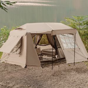 로티캠프 힐하우스 그늘막 원터치 텐트 풀오픈 3~4인용 탄