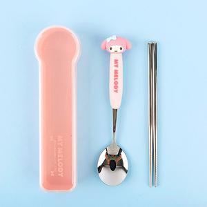산리오 피규어 숟가락 젓가락 세트-마이멜로디