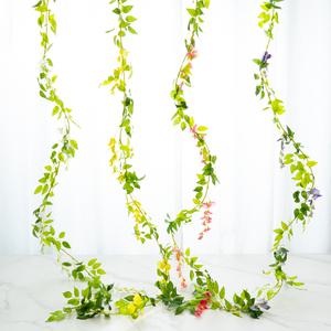 할메이드 생화같은 조화 꽃벽 행잉플랜트 천장 벽 장식 hc11 등나무 넝쿨 2p