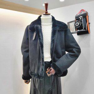 [비지트인뉴욕]스웨이드숏랭스무스탕 퍼자켓 VACMC91K_US