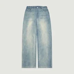 [셀러허브 1]행텐틴즈 세이브존07 풀밴딩 팬츠 공용 약기모 세미와이드 데님 (세이브존 울산점) 144901558