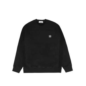 24FW 스톤아일랜드 811560252 V0029 패치 컴패스 크루넥 스웨트 셔츠 블랙