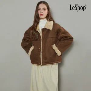 [롯데백화점]르샵 카라넥 시어링 스웨이드 무스탕 자켓 (BOBJK011A)