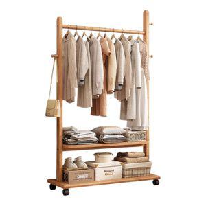 원목 행거 스탠드 이동식 선반 수납 옷걸이 옷 나무