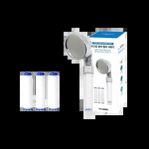 퓨얼 샤워기 헤드 필터 3개 패키지 세트 원터치 수압상승 정수 미세분사 수전 호스