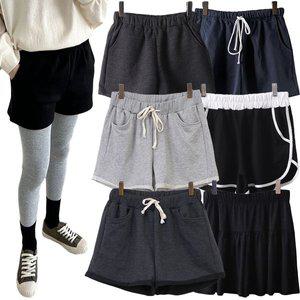 [아이우먼]빅사이즈여성의류 기모 반바지 밴딩 트레이닝 숏 팬츠