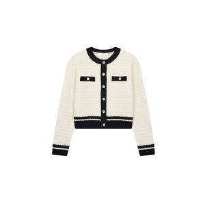 [G-CUT](대구신세계)텍스처드 배색 헴 가디건 7213150202