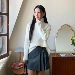 [하프클럽/]여자 겨울 모직 미니스커트_SK4280