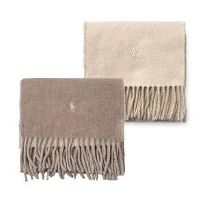 폴로랄프로렌 머플러 PC0455-027 시그니처 포니 프린지 리버시블 울 블렌드 머플러 당일발송