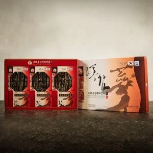 [명인정] 고려홍삼 뿌리 정과 선물세트 3P 450g) 쇼핑백포함