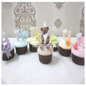 [클레이케익]이니셜.모형.생크림머핀케익