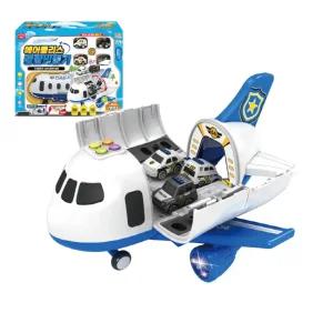 비행기 장난감 카고 점보 대형 수송기 경찰차 미니카 자동차 수송기  3세 4살 5세 아기 어린이 유아 비행기 크리스마스선