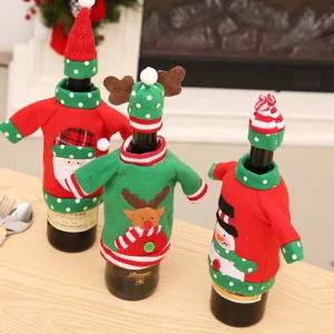 (무료배송) 시즌세일! 크리스마스 무드 와인 커버 삼총사 (3종세트) YM65