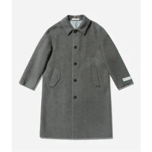 [티아이포맨][T.I FORMEN] TUNED 캐시미어 블렌드 트윌 조직 핸드메이드 발마칸 코트 익스텐드_M238MCT714M