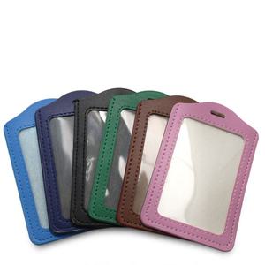 버스교통카드 목걸이 카드지갑 홀더 가죽 슬림 케이스 블루