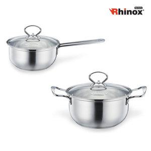 라이녹스 스테인레스 5중바닥 냄비세트 16cm+18cm