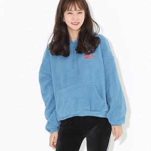 여성 캐주얼 박스 뽀글이 겨울 귀여운 후드 티셔츠