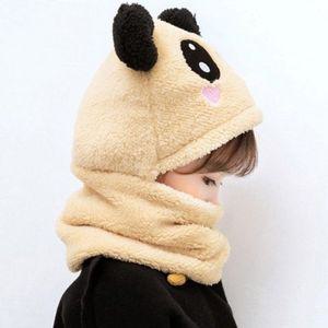 FGC33O 겨울 방한 보온 스타일 키즈 귀마개 일체형 워머 모자