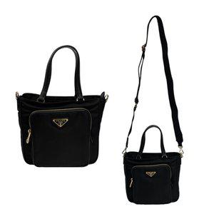 프라다 나일론 토트백 크로스백 1BG308 ZMY F0002 블랙