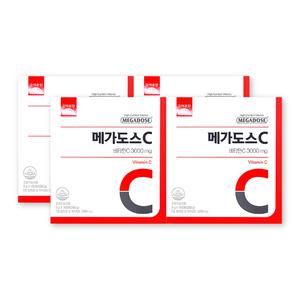 고려은단 메가도스 비타민C 3000mg 3g X 100포 4박스 고함량 비타민씨