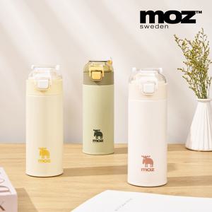 [S] MOZ스웨덴 316항균스텐 원터치 손잡이 보온보냉병 빨대 초등학생 텀블러 물병 400ml